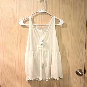 Maurices Solid Cinch Front Ribbed Tank Top